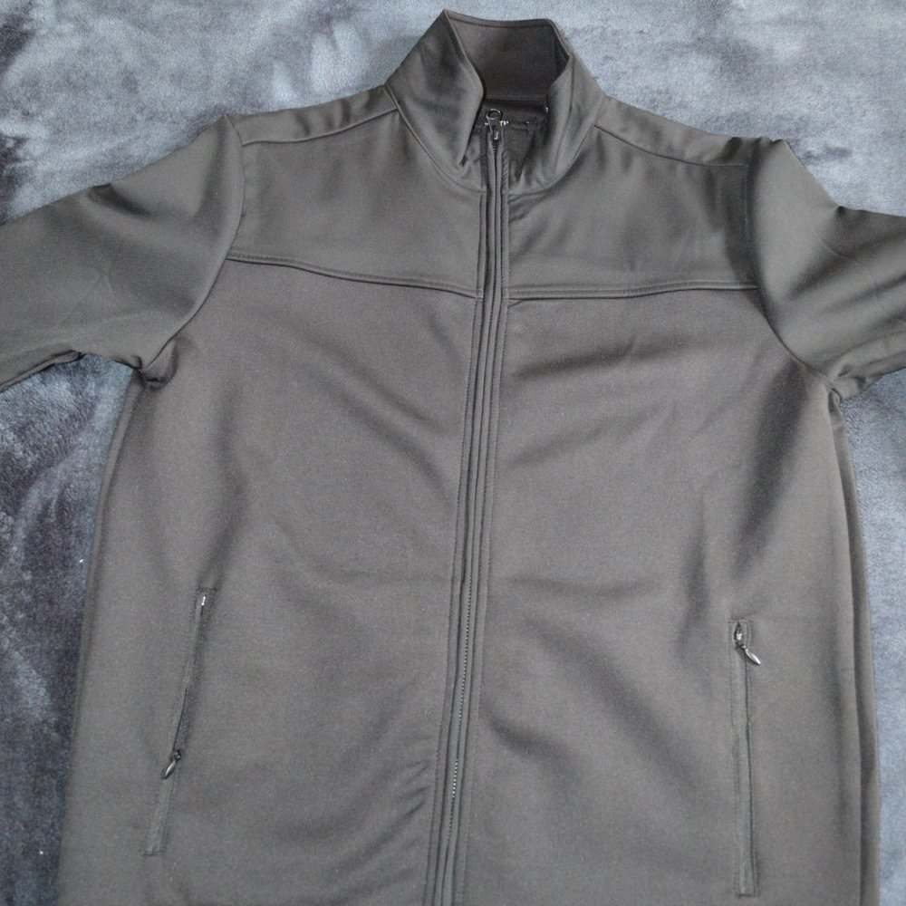 Kenneth Cole Small Black Mens Full Zip Sweater